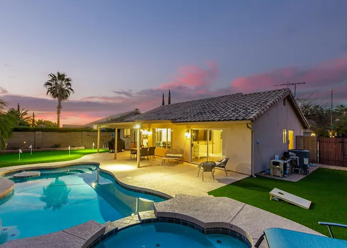 Sunny Serenity: Mesa Masterpiece Fountain of the Sun